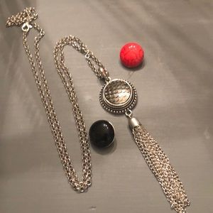 Snapituppittsburgh necklace w tassel